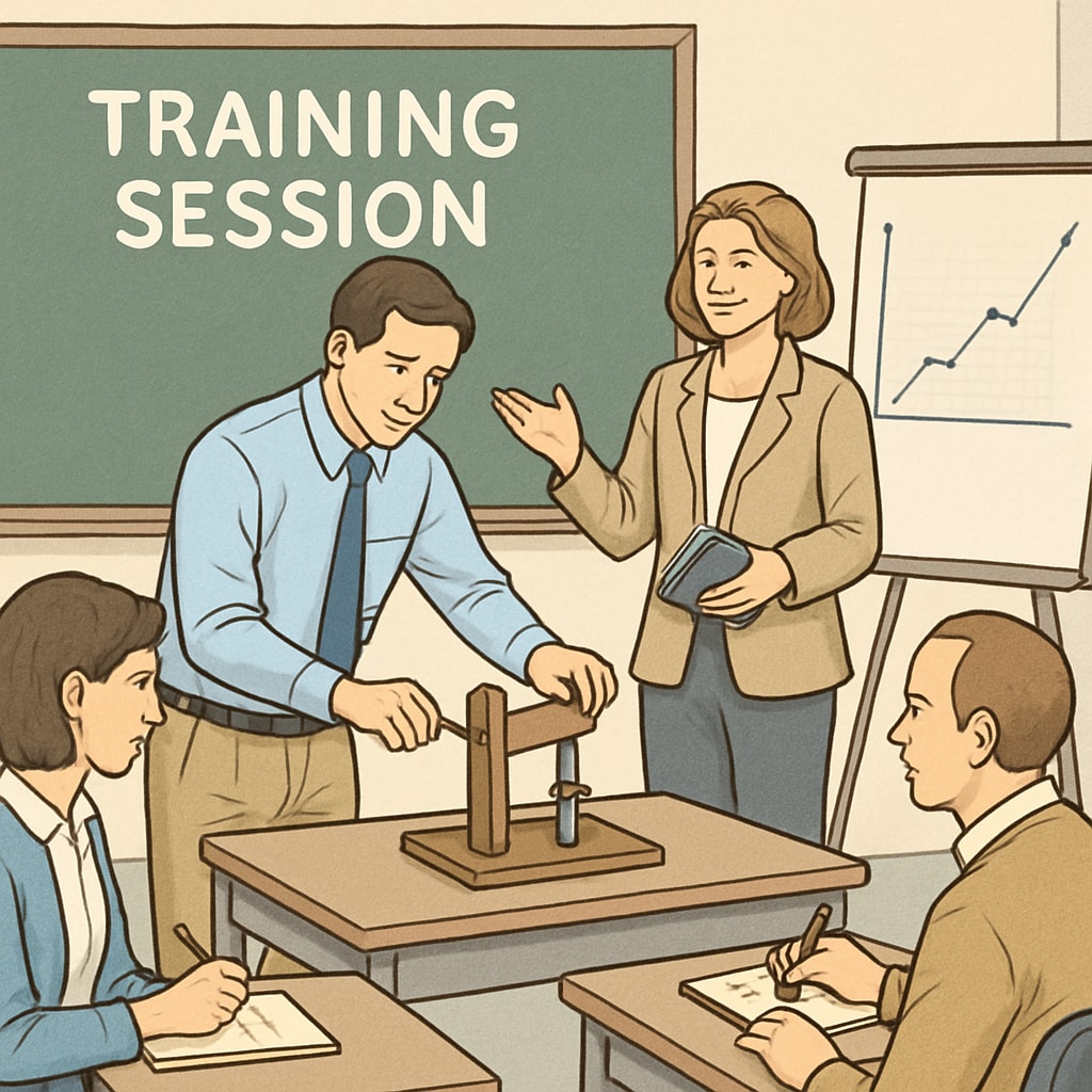 Practical training session in an American classroom for master's degree students