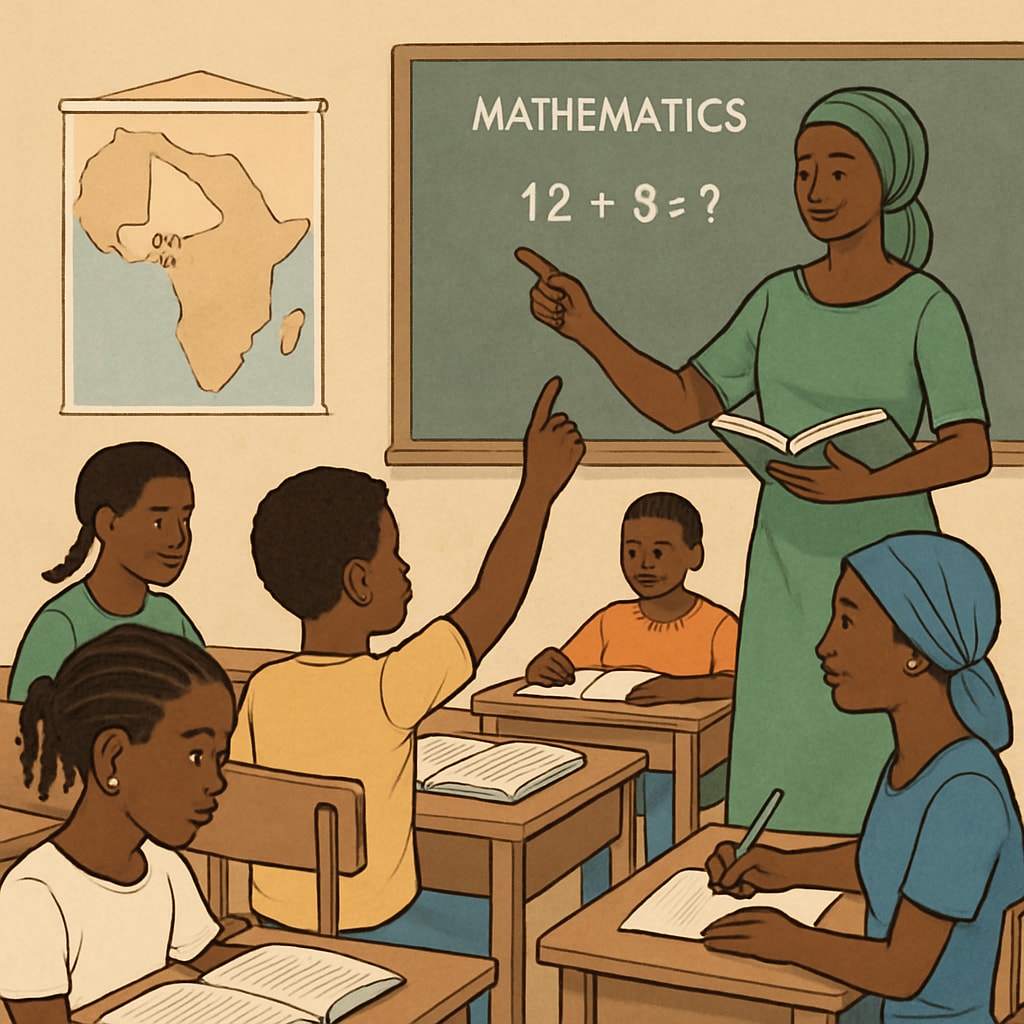 A classroom in Mali with students actively engaging in learning, highlighting the importance of education in shaping future careers. Students in a Malian classroom engaging in learning, emphasizing the role of K12 education in career development.