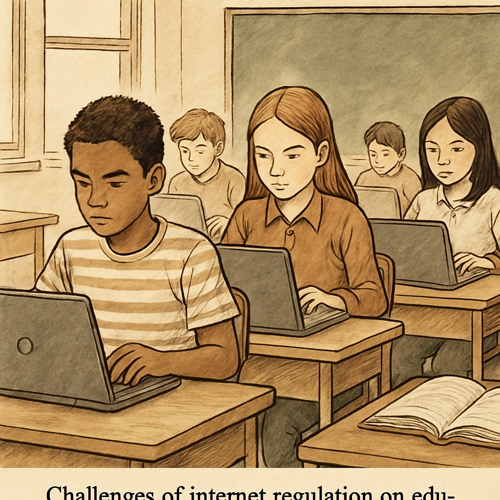 K12 students facing internet regulation challenges in education.