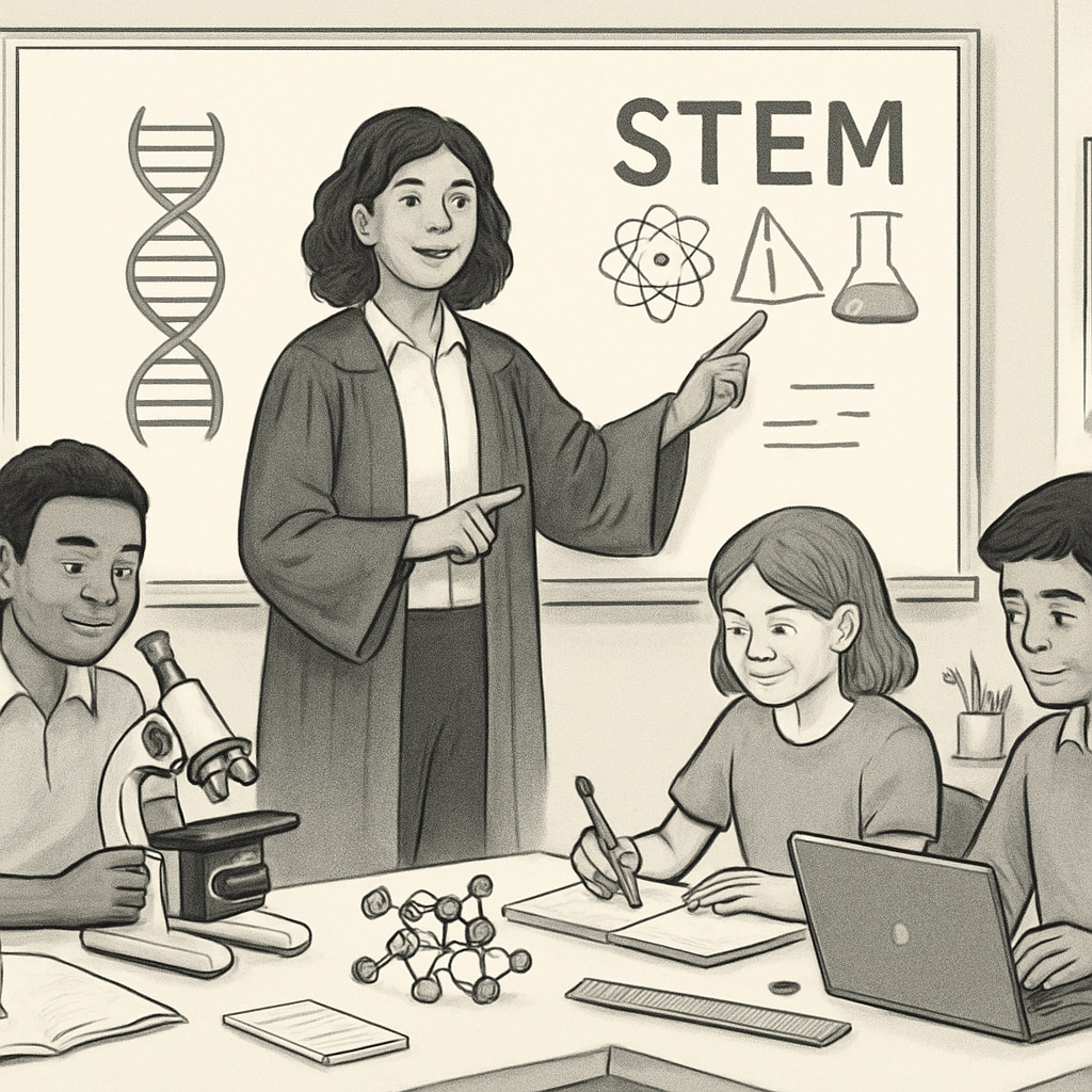 Biology graduate teaching STEM class, interdisciplinary skills in education.