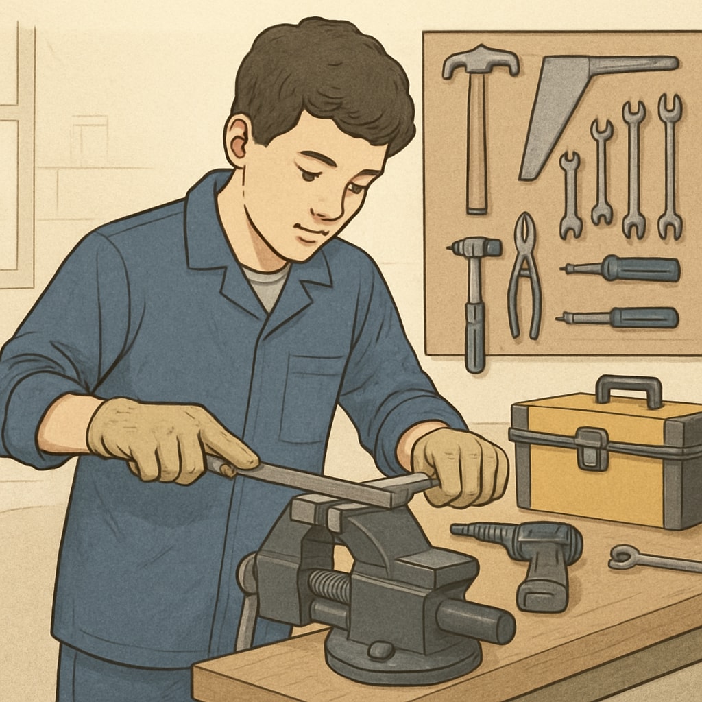 Student exploring vocational training as an alternative to traditional GCSE-focused education.
