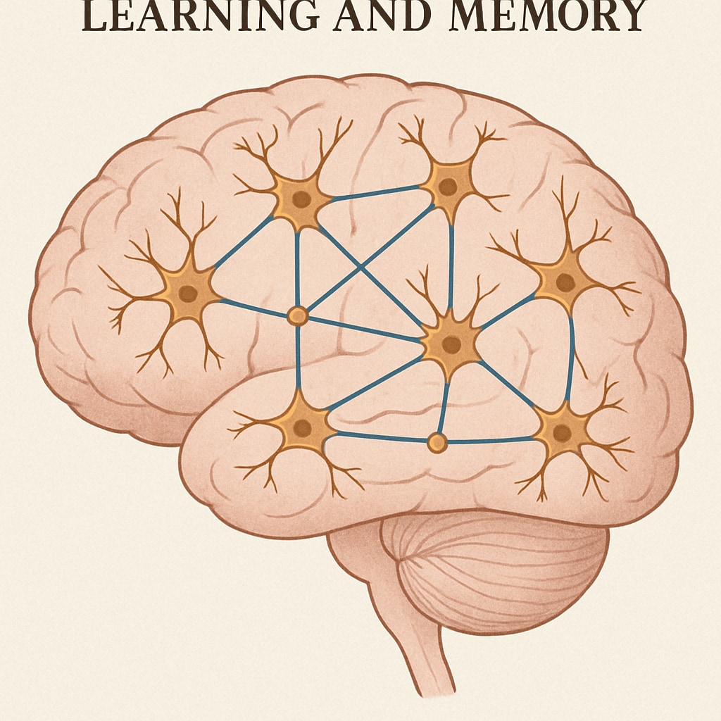 A visual representation of a brain with interconnected neurons, symbolizing learning and memory. Visual depiction of a brain illustrating learning and memory techniques.