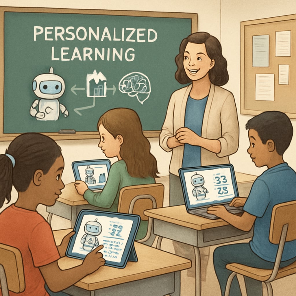 AI-powered personalized learning tools in school education.