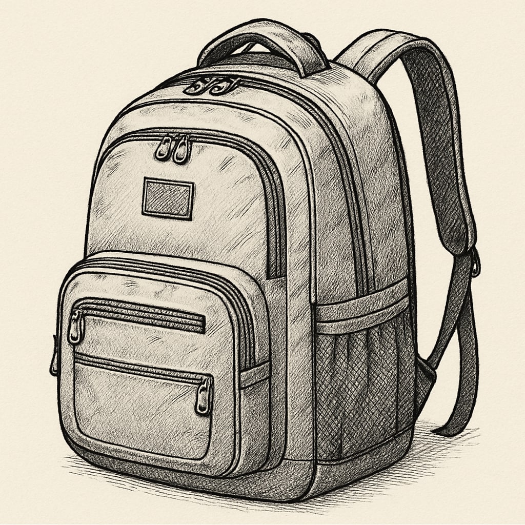 A stylish and durable backpack with multiple compartments, suitable for university students. A spacious and affordable backpack designed for university use.