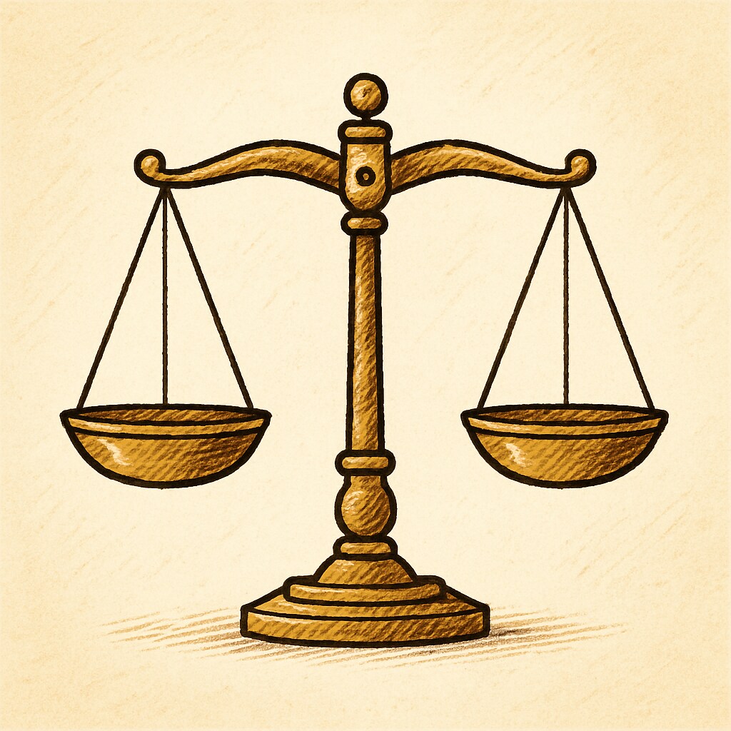 Image of a balanced scale symbolizing fairness in academic evaluation.