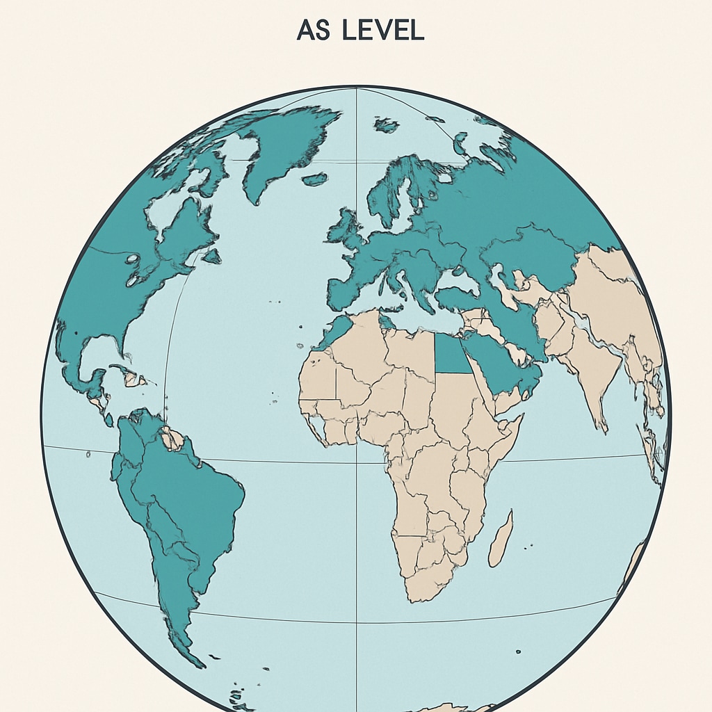 World map showing budget-friendly universities for AS level students.