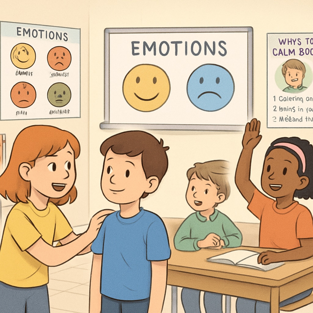 Classroom activities teaching emotional education, child development, and emotion management.