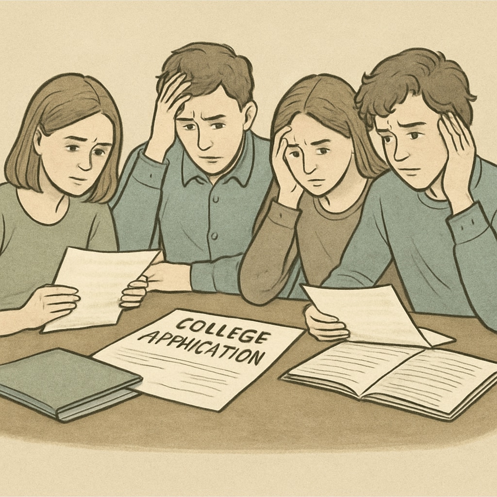 Freshman students facing challenges with college applications.