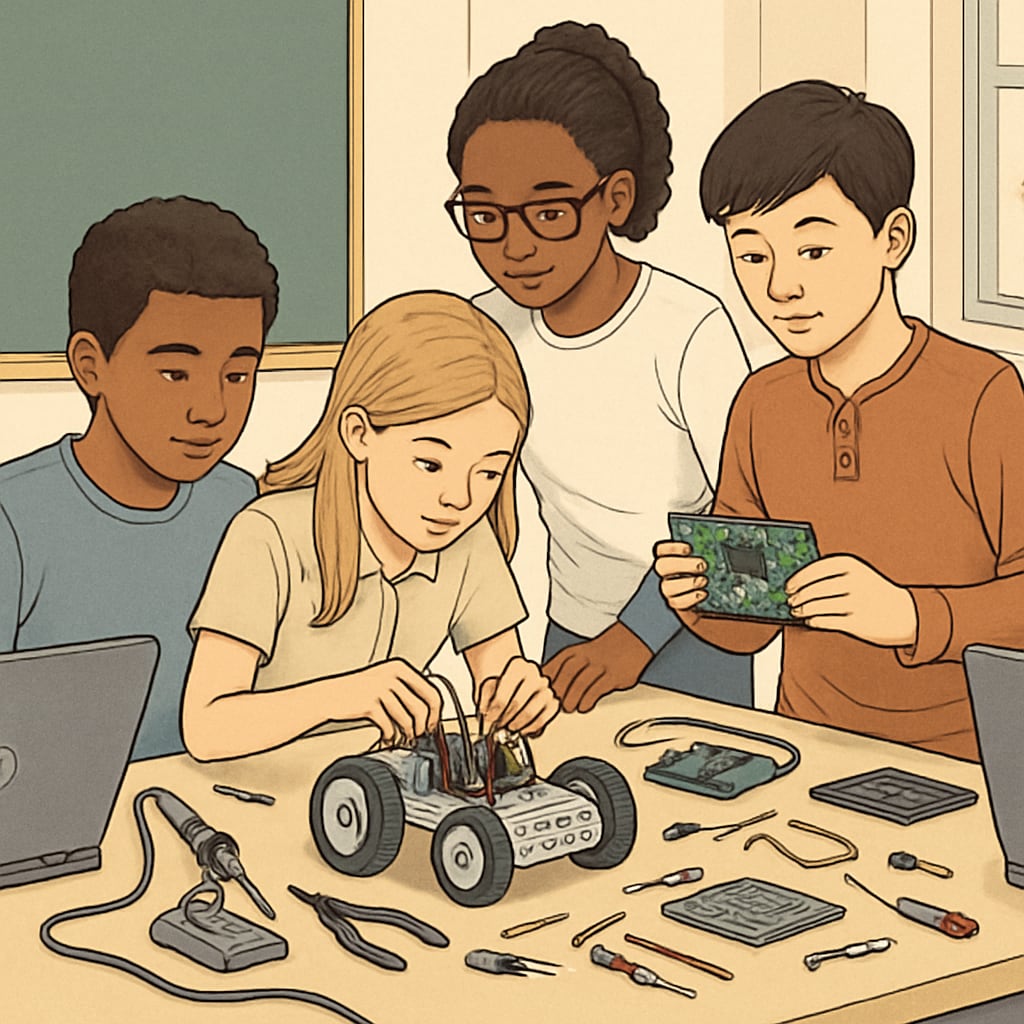 Students working on STEM projects to enhance resilience and employable skills in education.