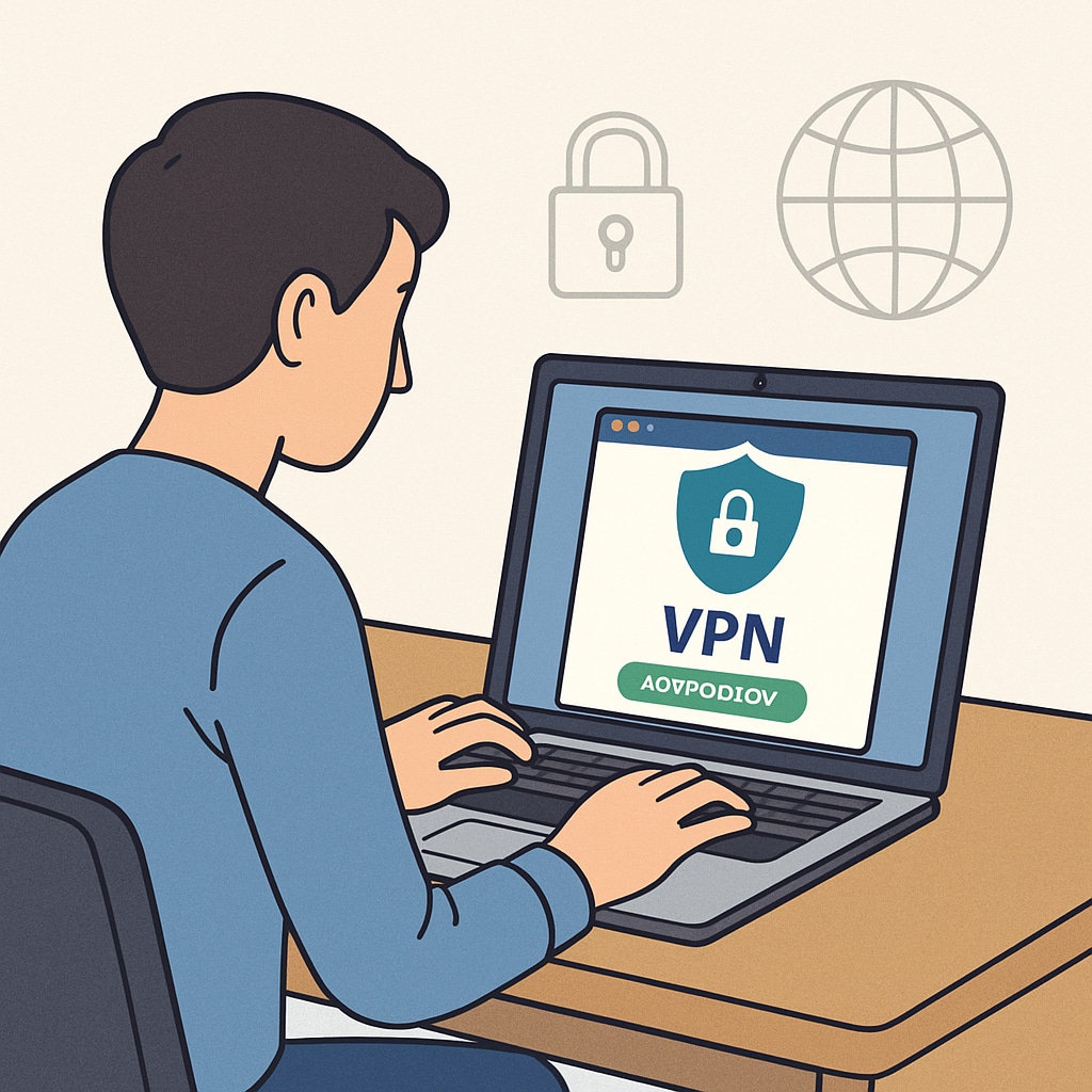 A person using a VPN application to bypass the UK age verification law.