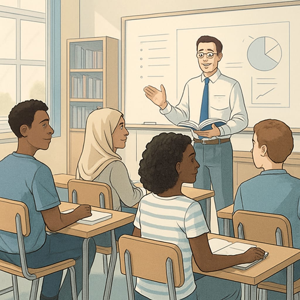 Students attending a foundation year course lecture.