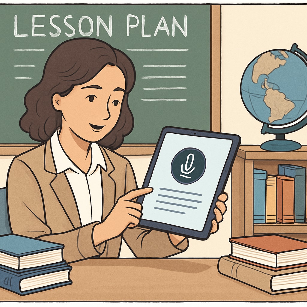 Educator utilizing WillowVoice for lesson planning through speech-to-text technology.