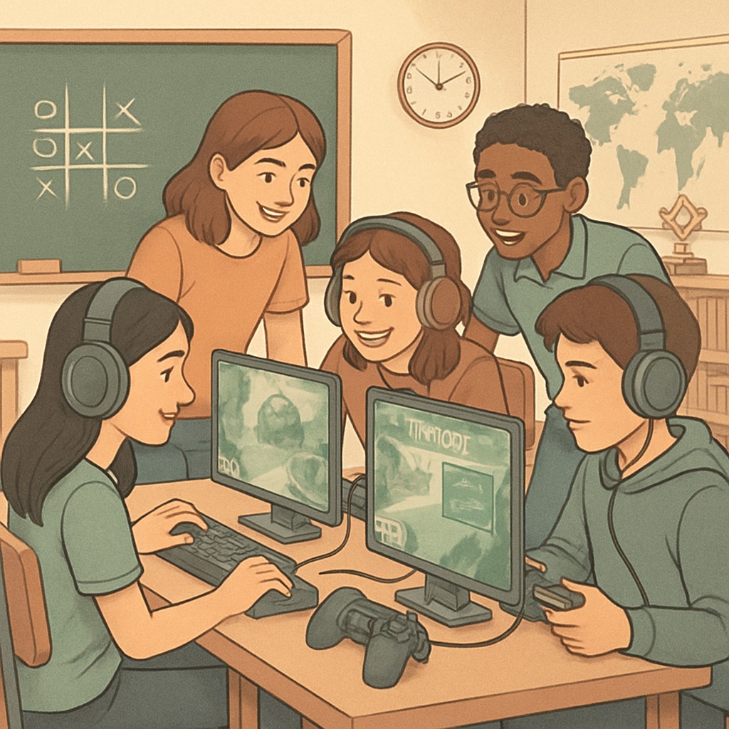 Esports education and game-based learning activity in a classroom setting.