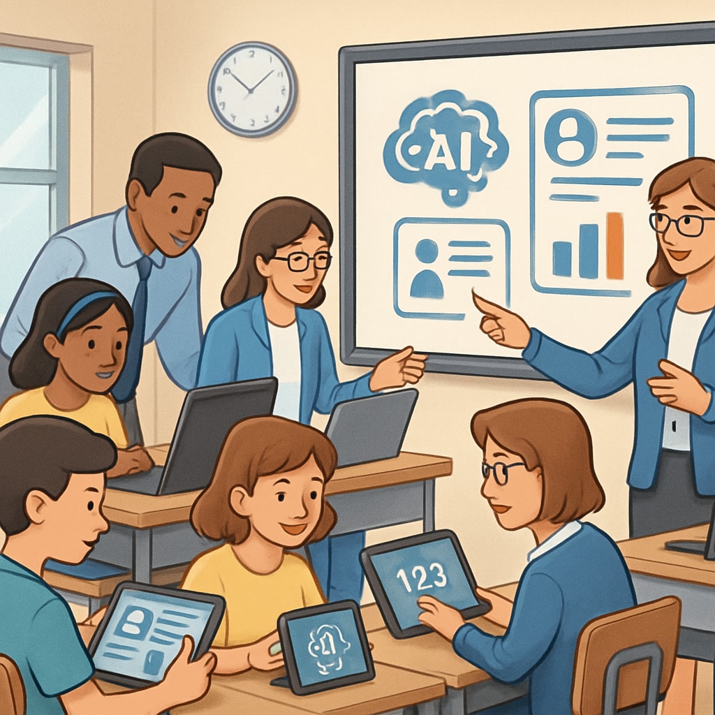 AI tools enhancing personalized learning in K12 classrooms.
