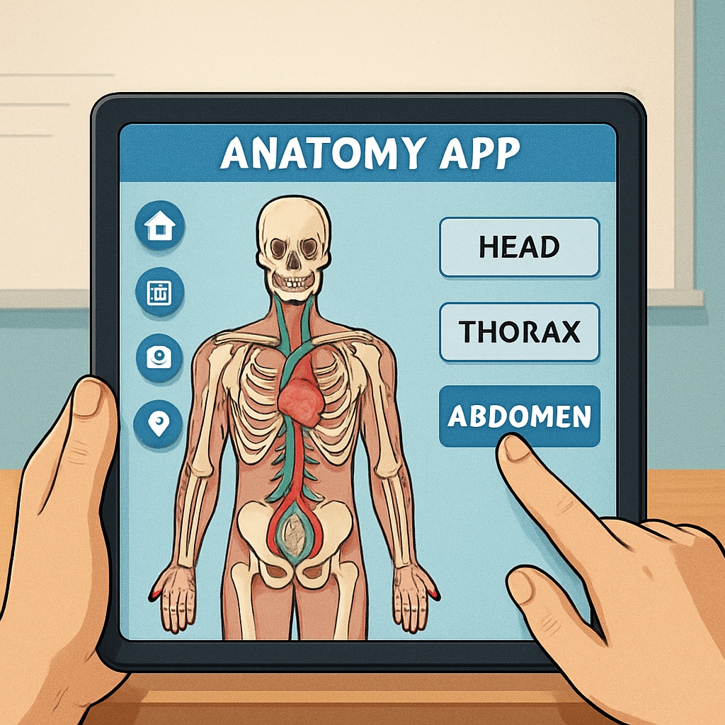 Gamified medical education app teaching anatomy to K12 students through interactive visuals.