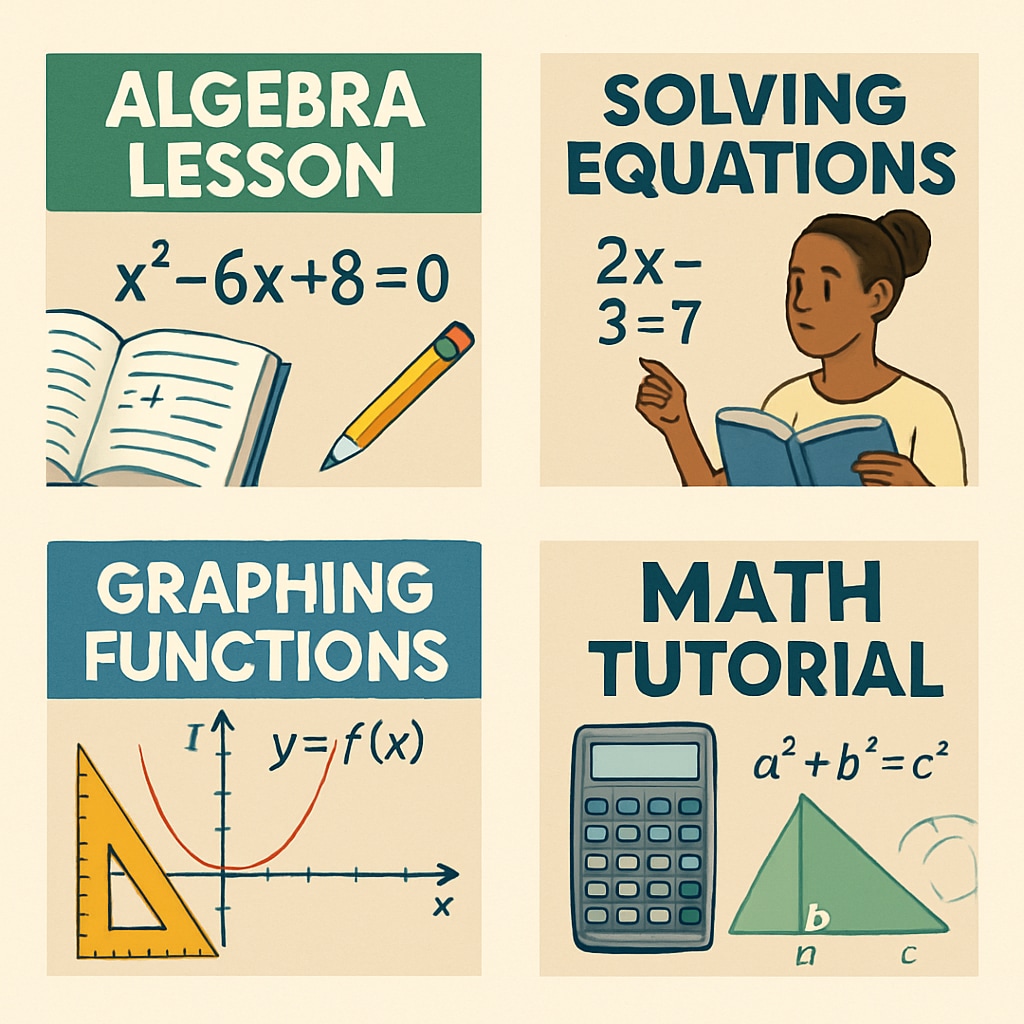 A collection of YouTube thumbnails featuring math tutorial videos, showcasing diverse learning resources. YouTube thumbnails of math tutorials highlighting learning channels for campus recruitment preparation.