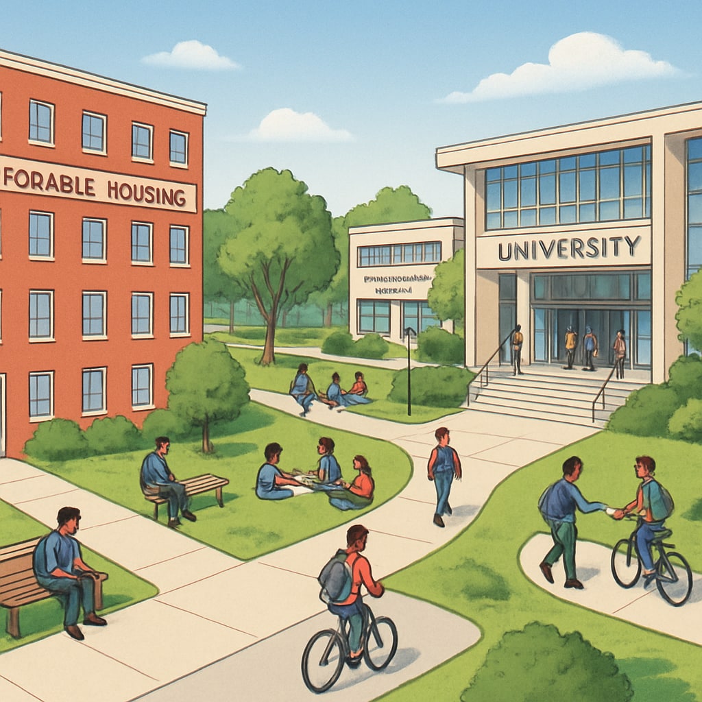 University campus showcasing affordable options for international students.