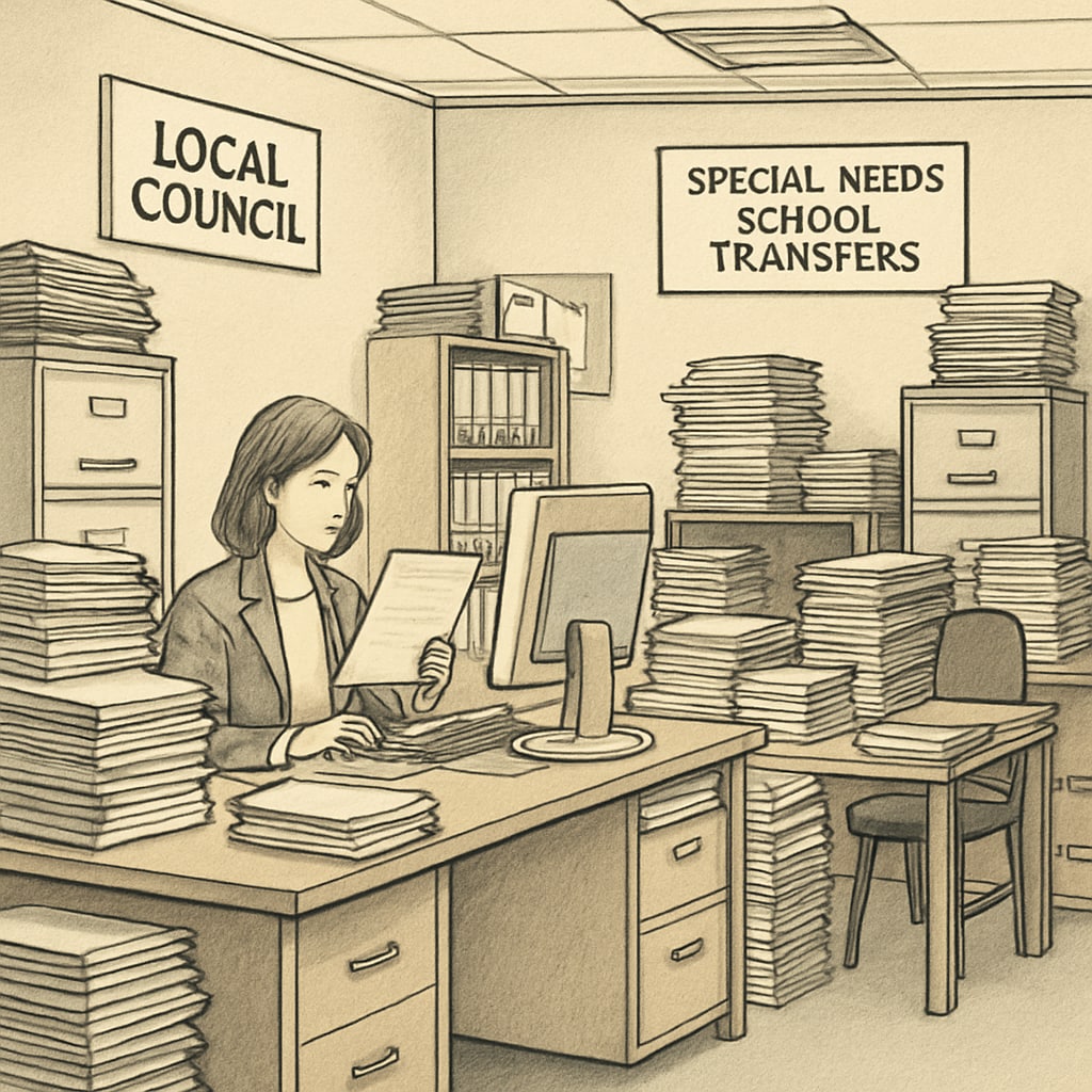 Bureaucratic inefficiency in SEN school transfer processes.