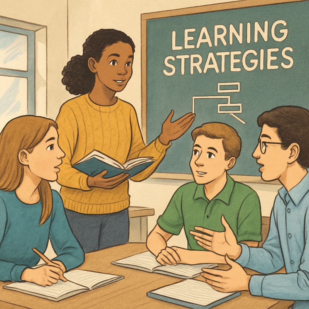 Students discussing learning strategies in a classroom setting, related to effective learning methods research survey.