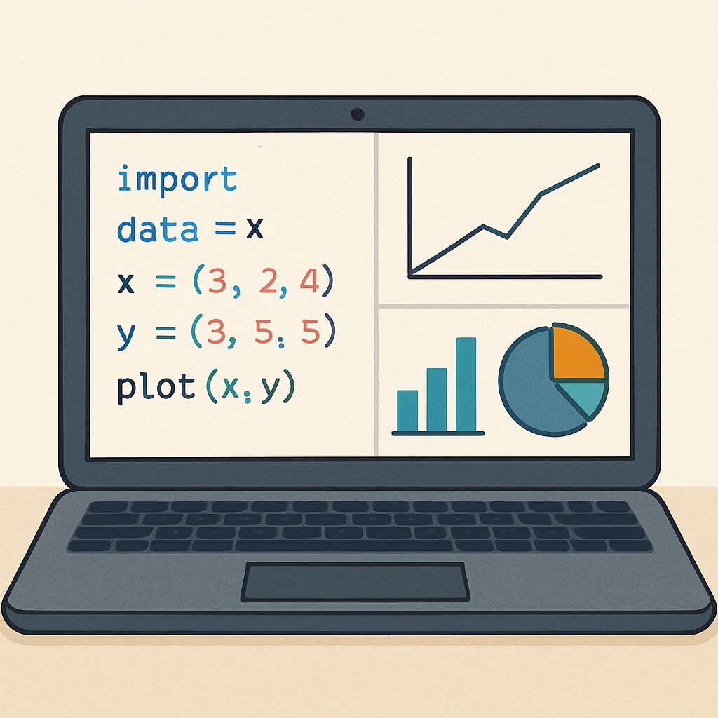 Laptop displaying data science project work