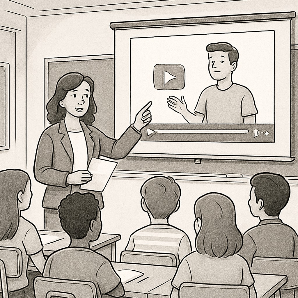 Short videos in a classroom setting enhancing student engagement.
