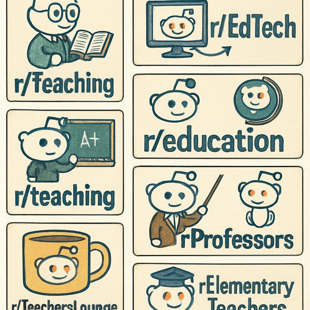 Subreddit logos for education communities on Reddit