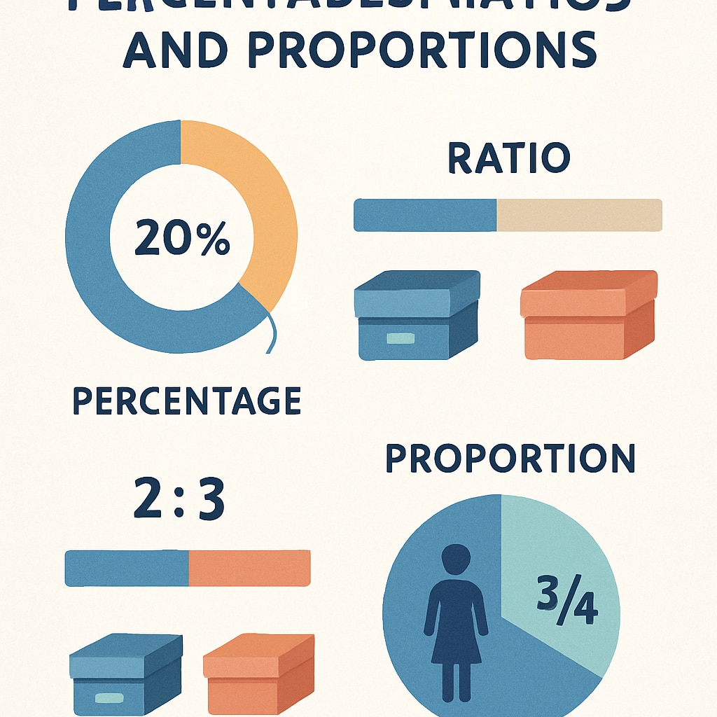 Graph illustrating percentages, ratios, and proportions for campus recruitment math tests.