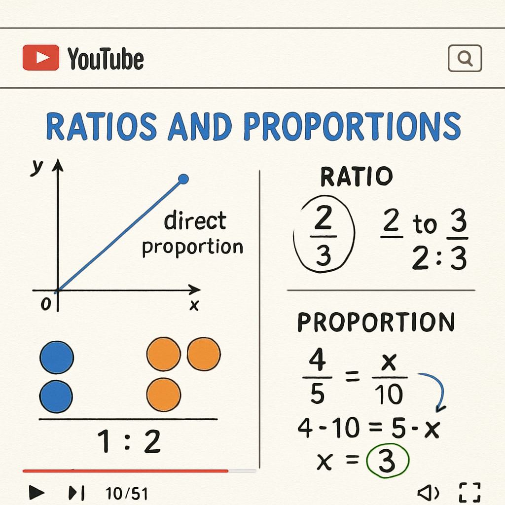 YouTube tutorial on ratios and proportions for campus recruitment math tests.