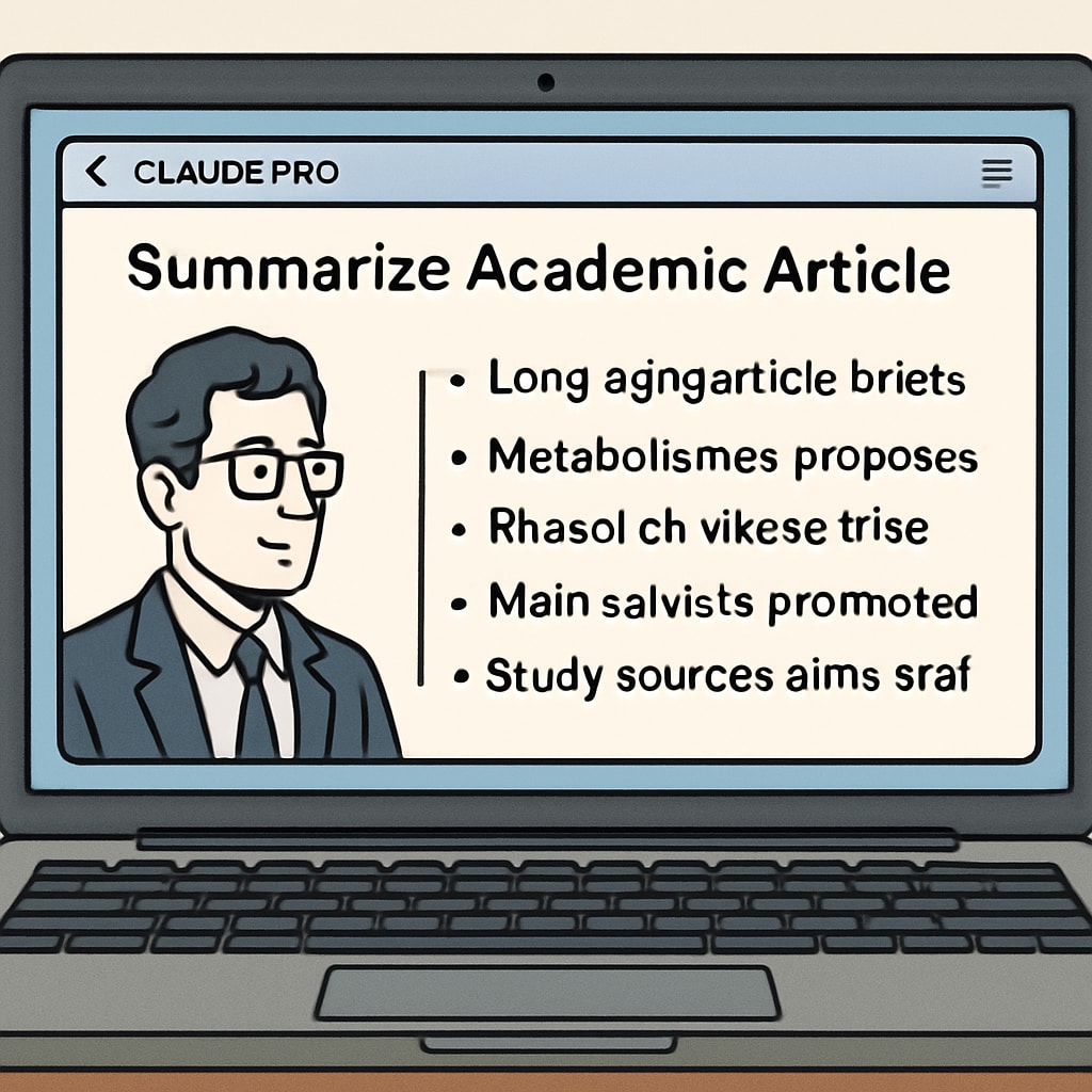 Claude Pro summarizing academic papers for efficient study preparation.