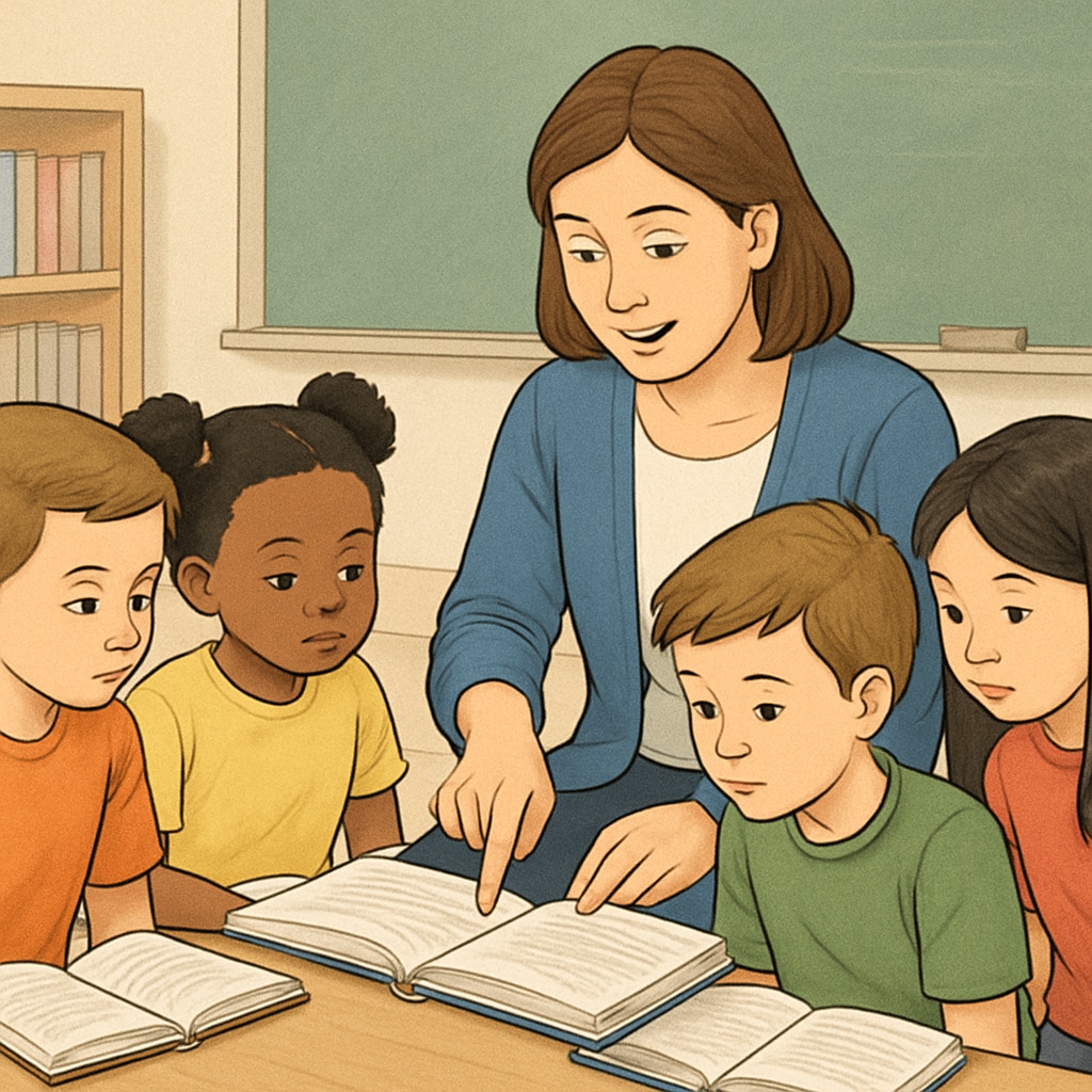 Whole language method in a classroom setting for reading education.