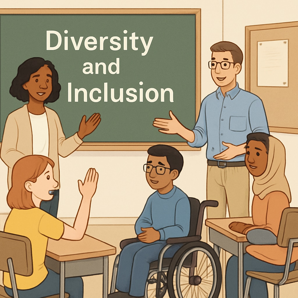 A classroom discussion on diversity and inclusion, with students and teachers engaging actively. Students discussing diversity and inclusion in a classroom, highlighting wokeness in schools.