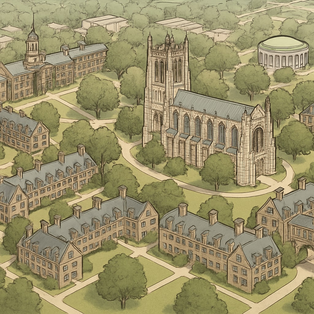 An aerial view of Princeton’s campus, showcasing its historic architecture and exclusivity. Princeton University campus aerial view, highlighting its iconic architecture.