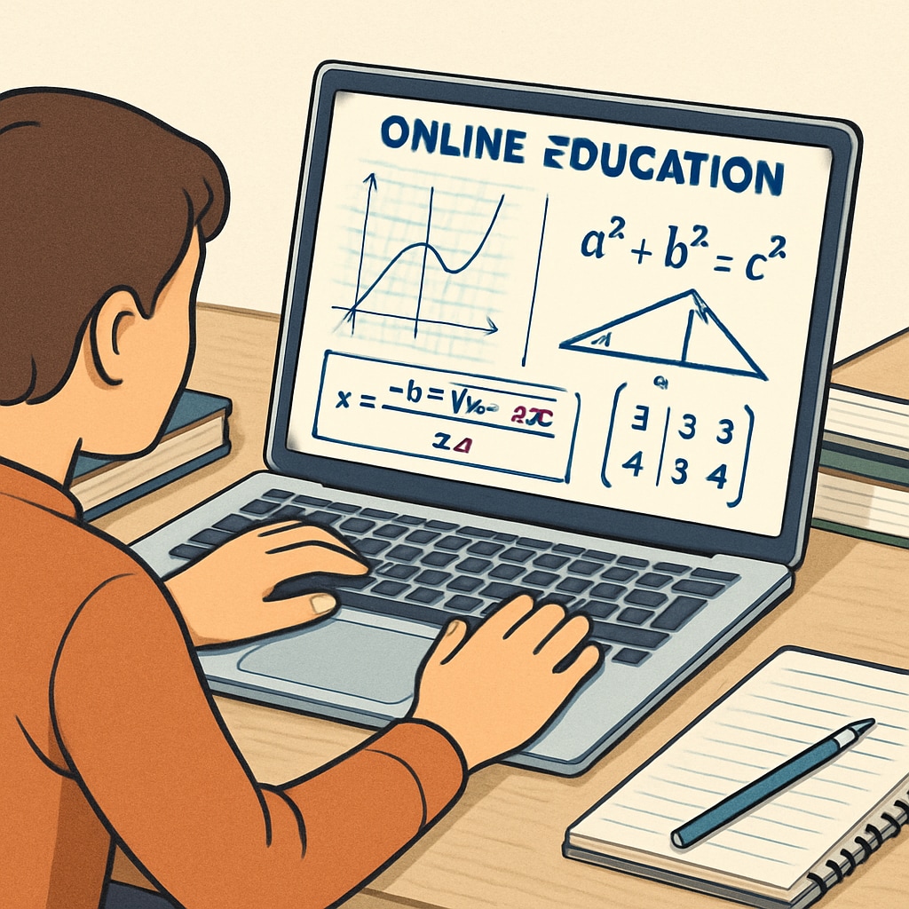 UK student studying mathematics online with accessible recovery tools.