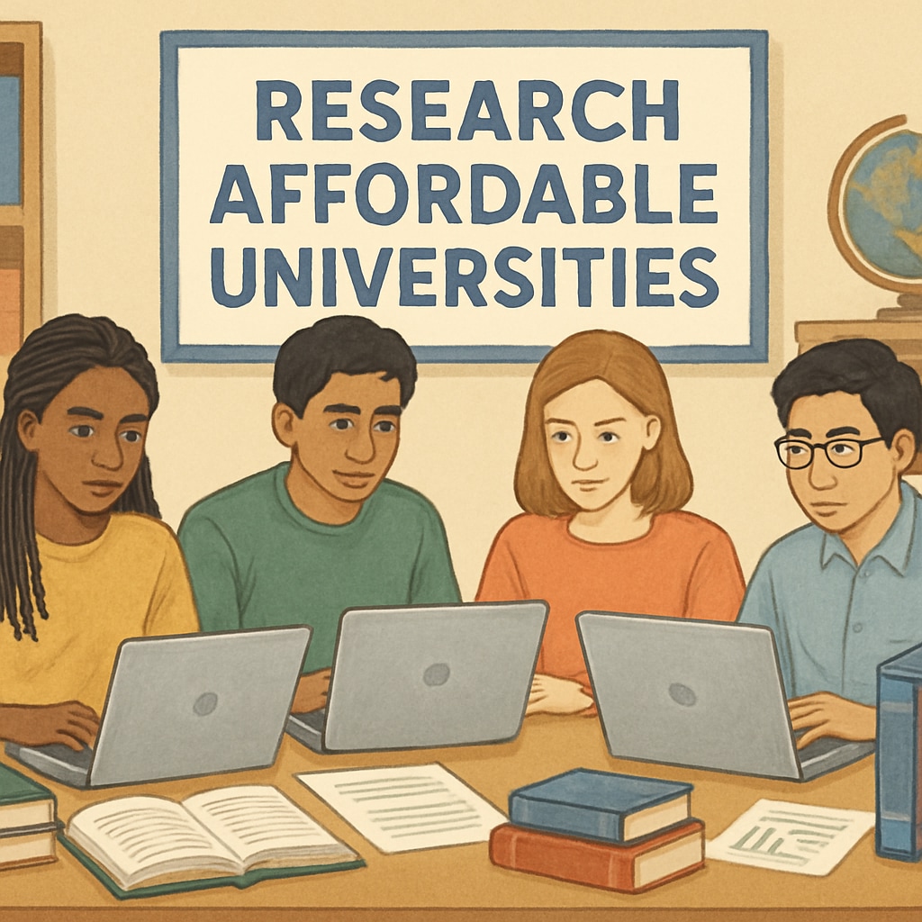 Students researching affordable universities that accept AS Level qualifications.