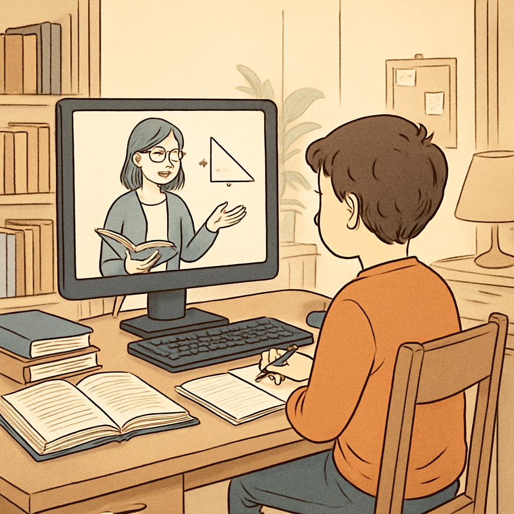 Student attending an online class, representing affordable education options.