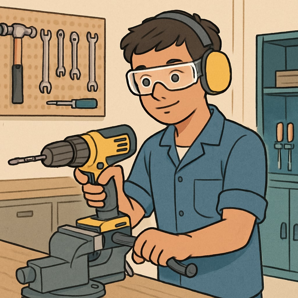A young person confidently working in a hands-on vocational training environment, highlighting alternative educational pathways. A student engaged in vocational training, representing alternative education routes beyond GCSEs.