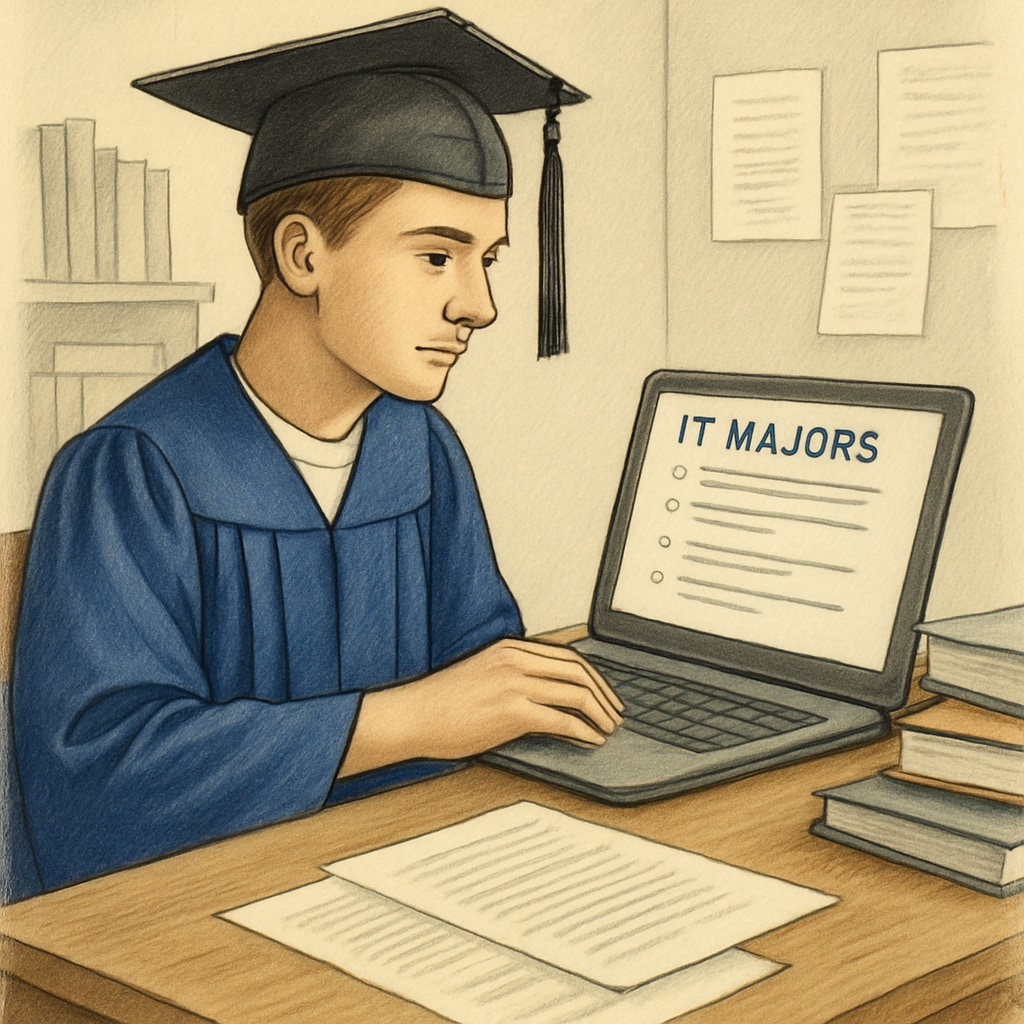 High school graduate researching IT career options
