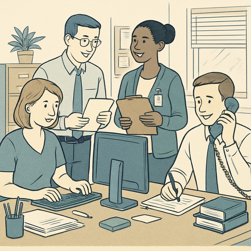 Administrative teamwork in the education system.