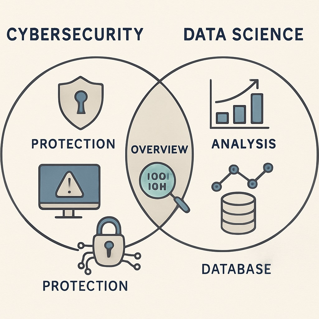 Cybersecurity vs. Data Science - Career Path Visual Comparison