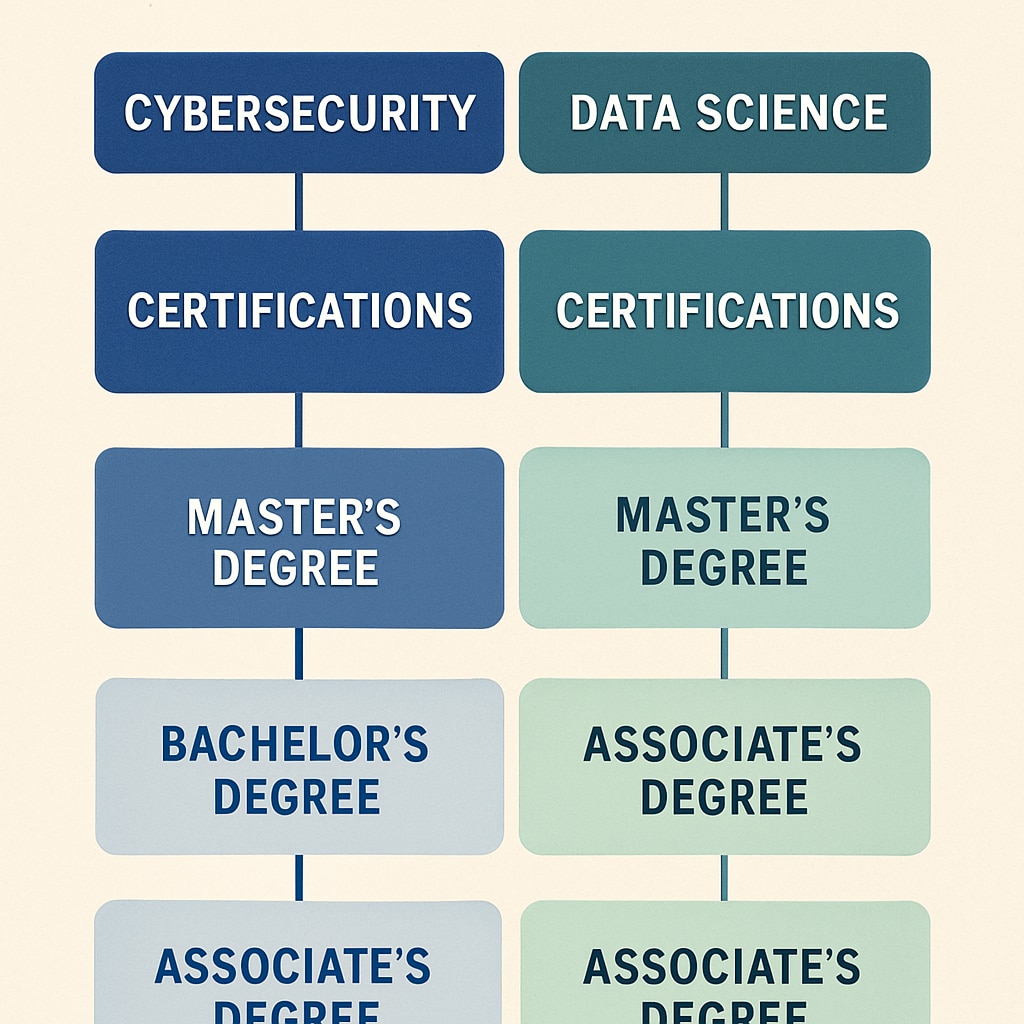 Educational requirements for cybersecurity and data science