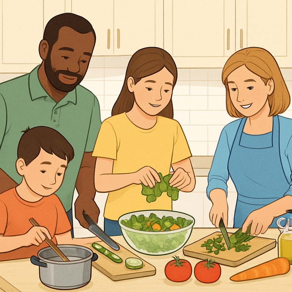 Family education and healthy habits for middle school students.