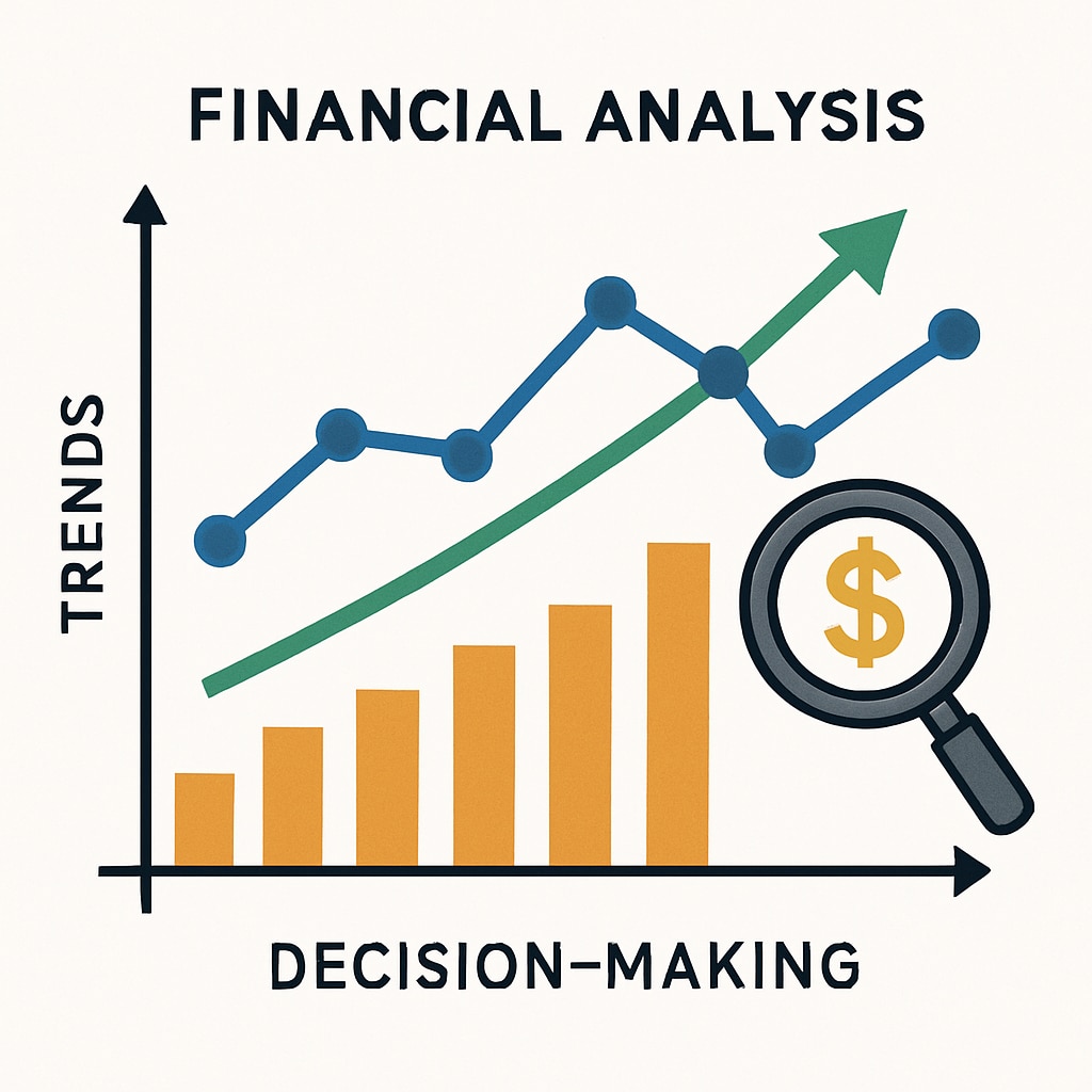 Financial trends chart for business analytics and finance careers