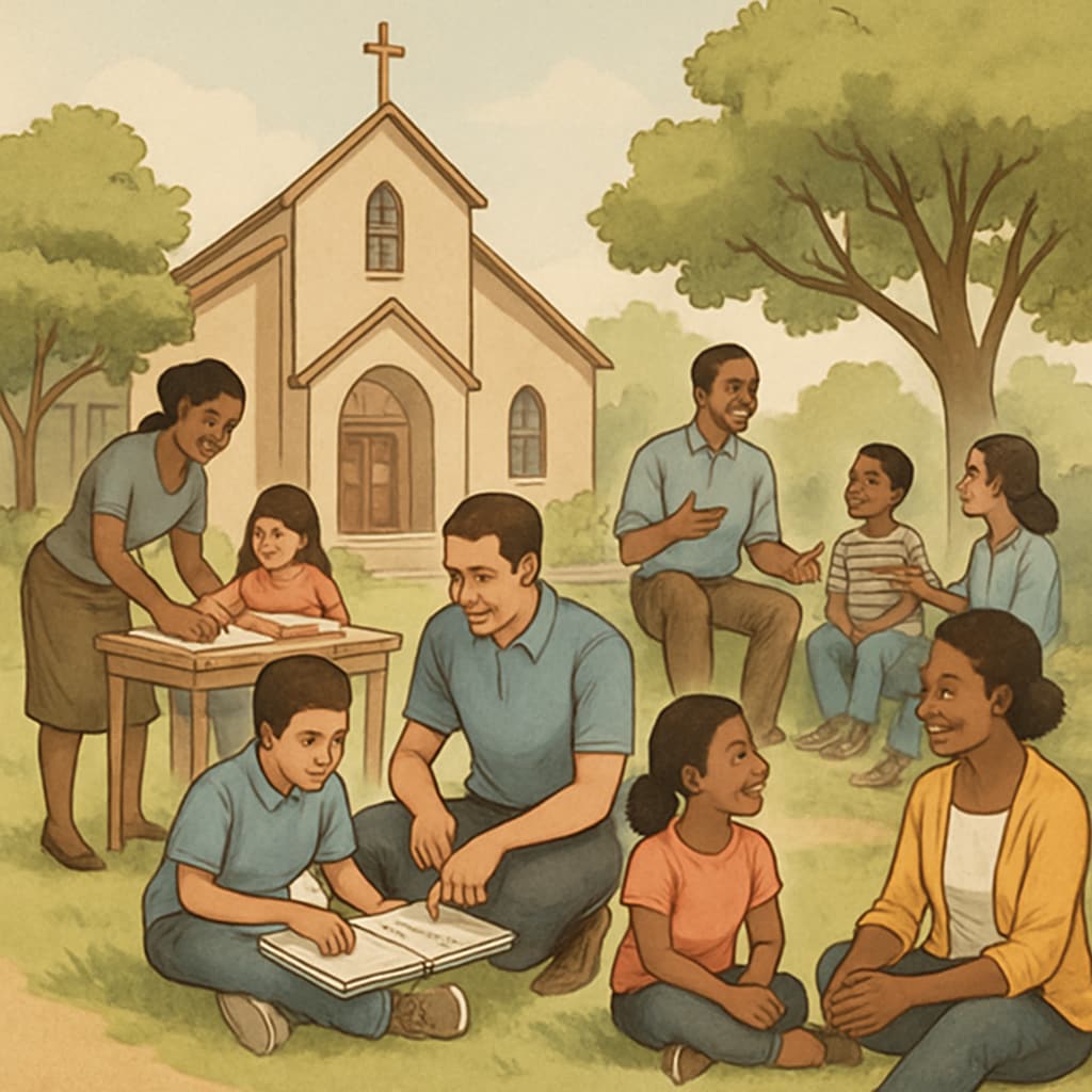 Church-led community program addressing school truancy issues.