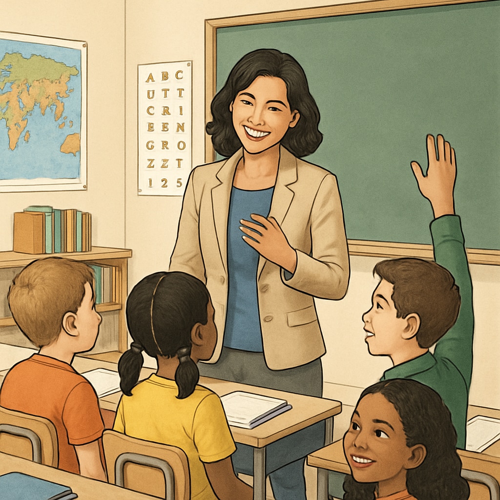 Teacher engaging with students to build strong academic and emotional connections.