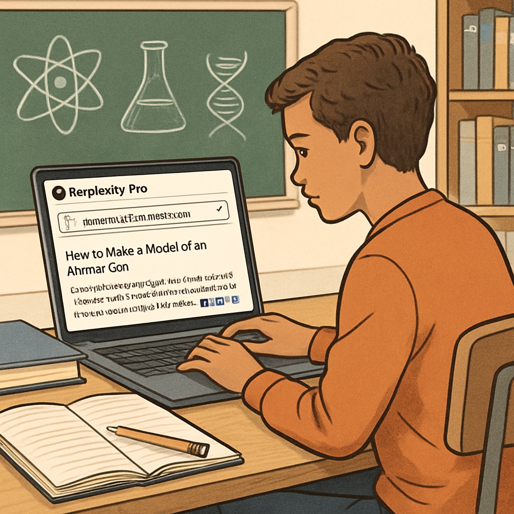 High school student leveraging Perplexity Pro for academic research.