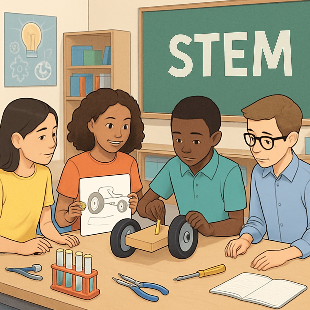 K12 students engaging in STEM activities created with UC support.