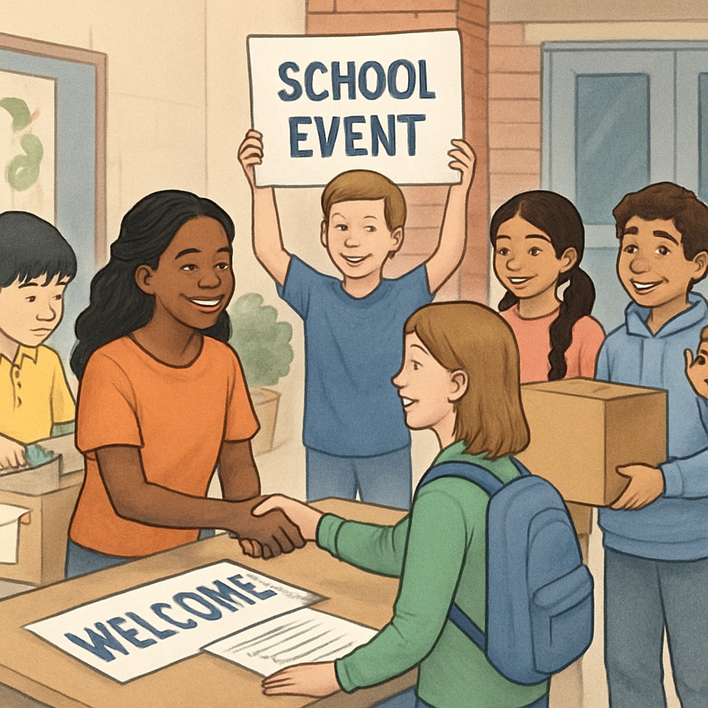 Students engaged in a multicultural school activity promoting inclusivity and diversity.