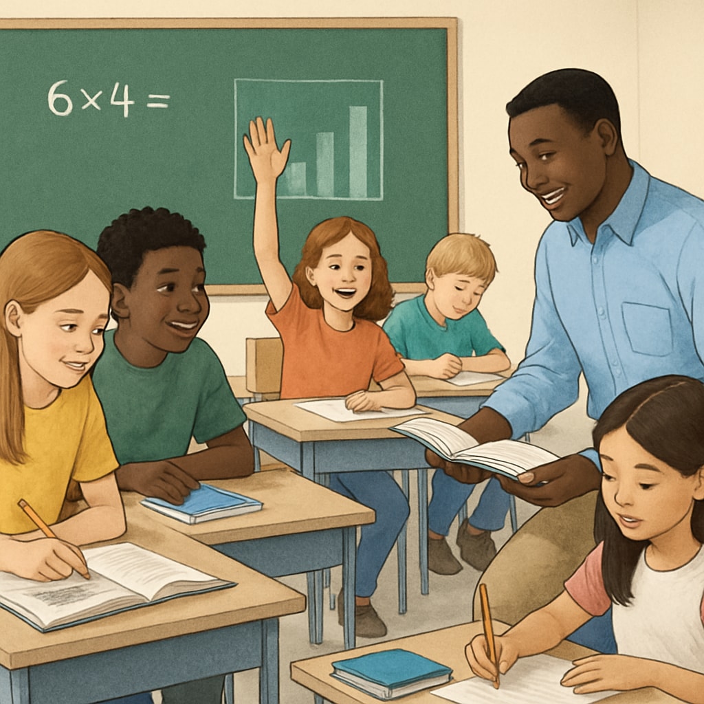 Students learning in a distraction-free classroom environment.