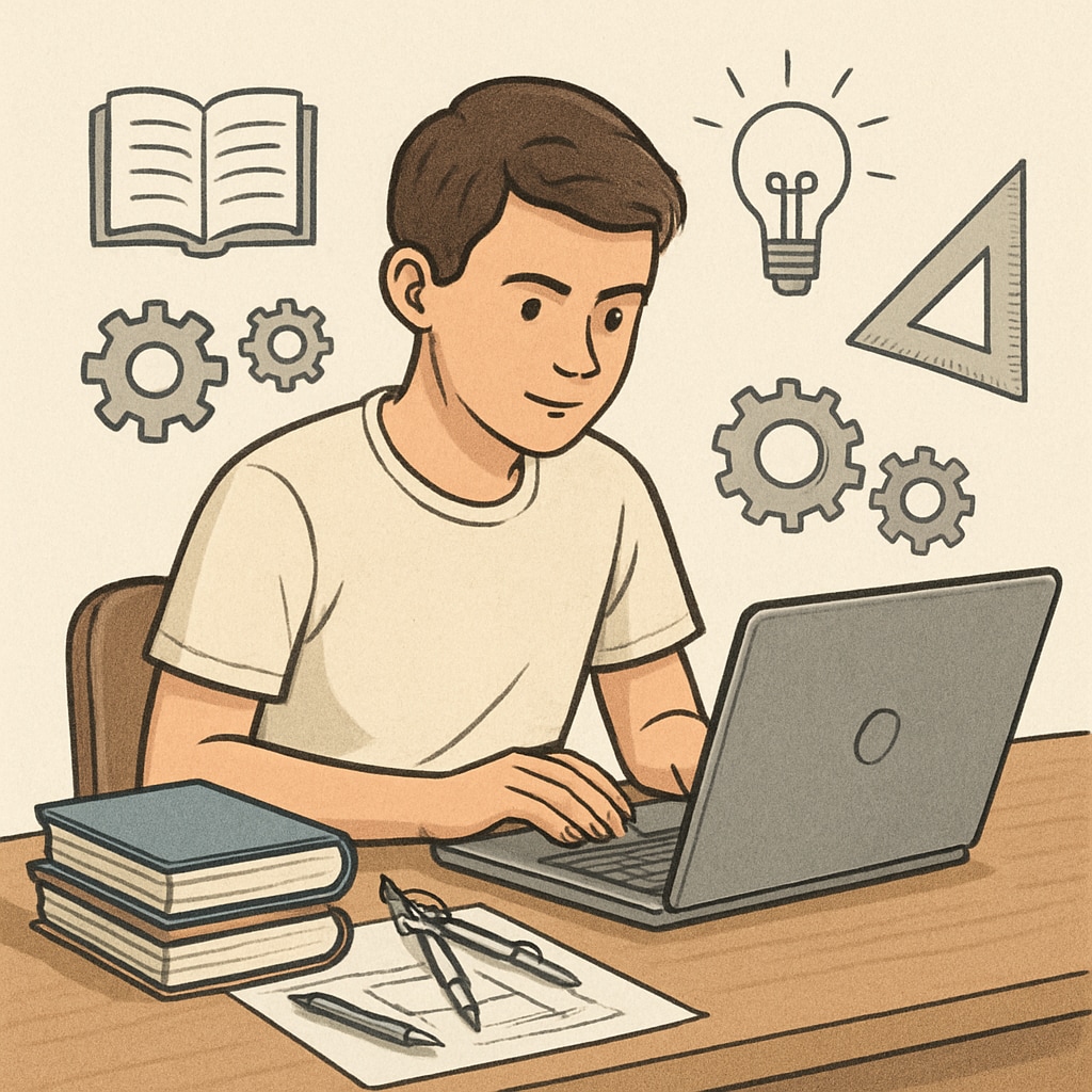 Online learning and multitasking for mechanical engineering students.