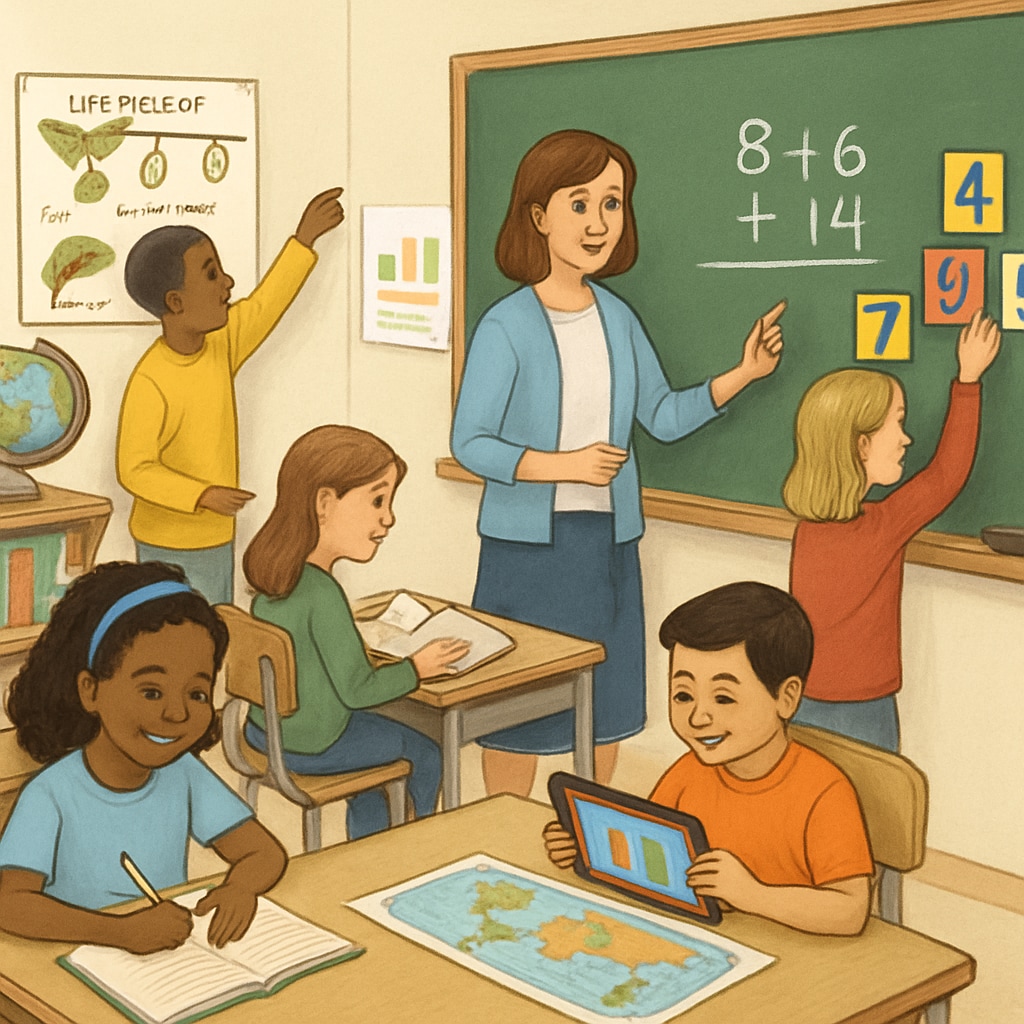 Interactive classroom activity highlighting multidimensional learning assessment.